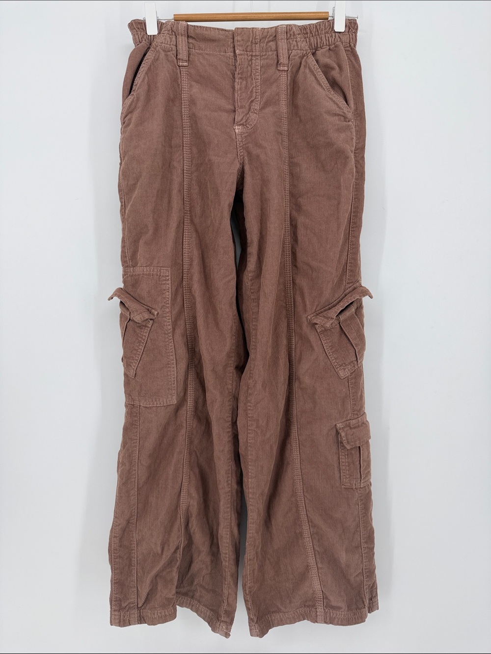 BDG Urban Outfitters Y2K Cargo Corduroy Pants Brown Size S